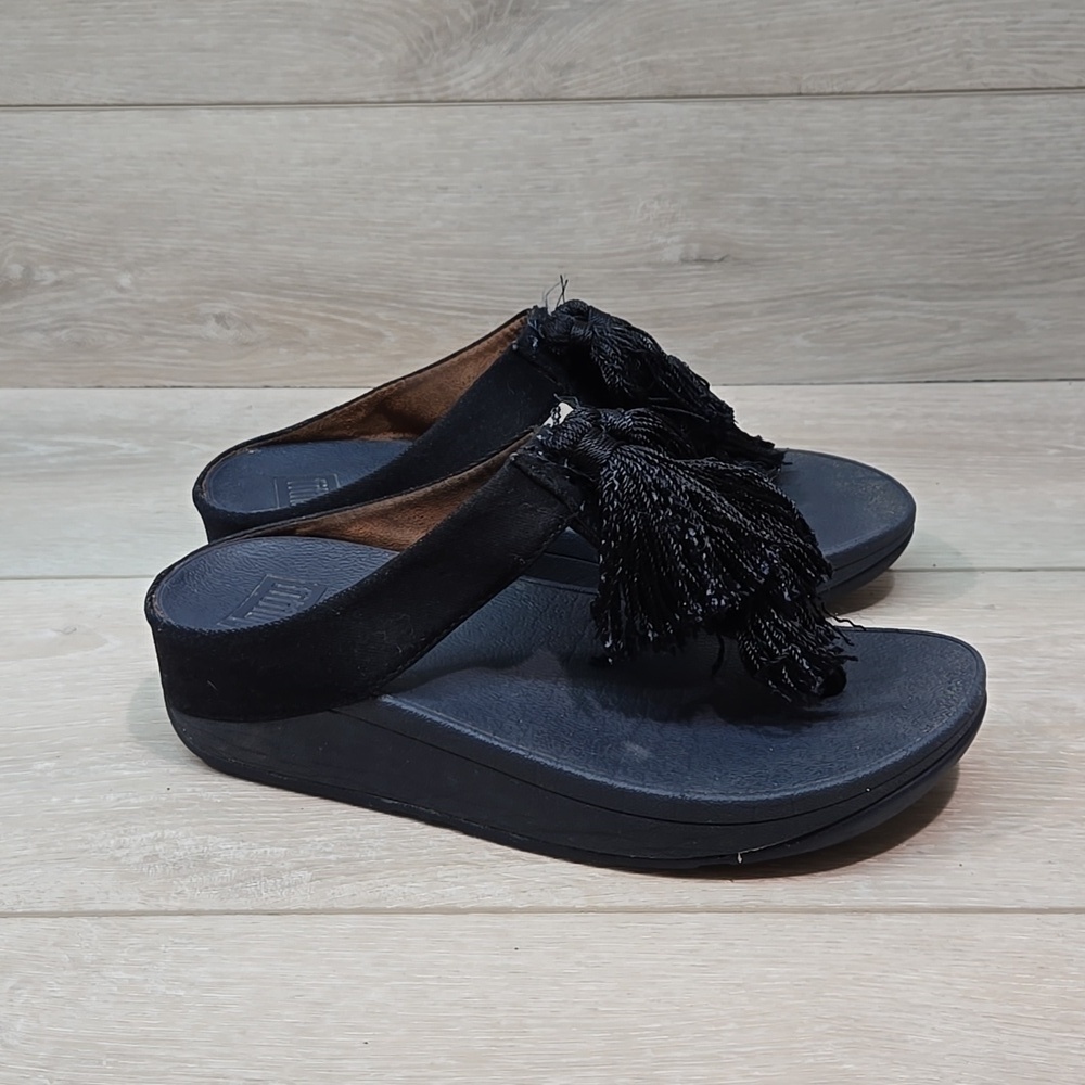 Fitflop Women Wedge Leather Sandals Shoes Sz 6